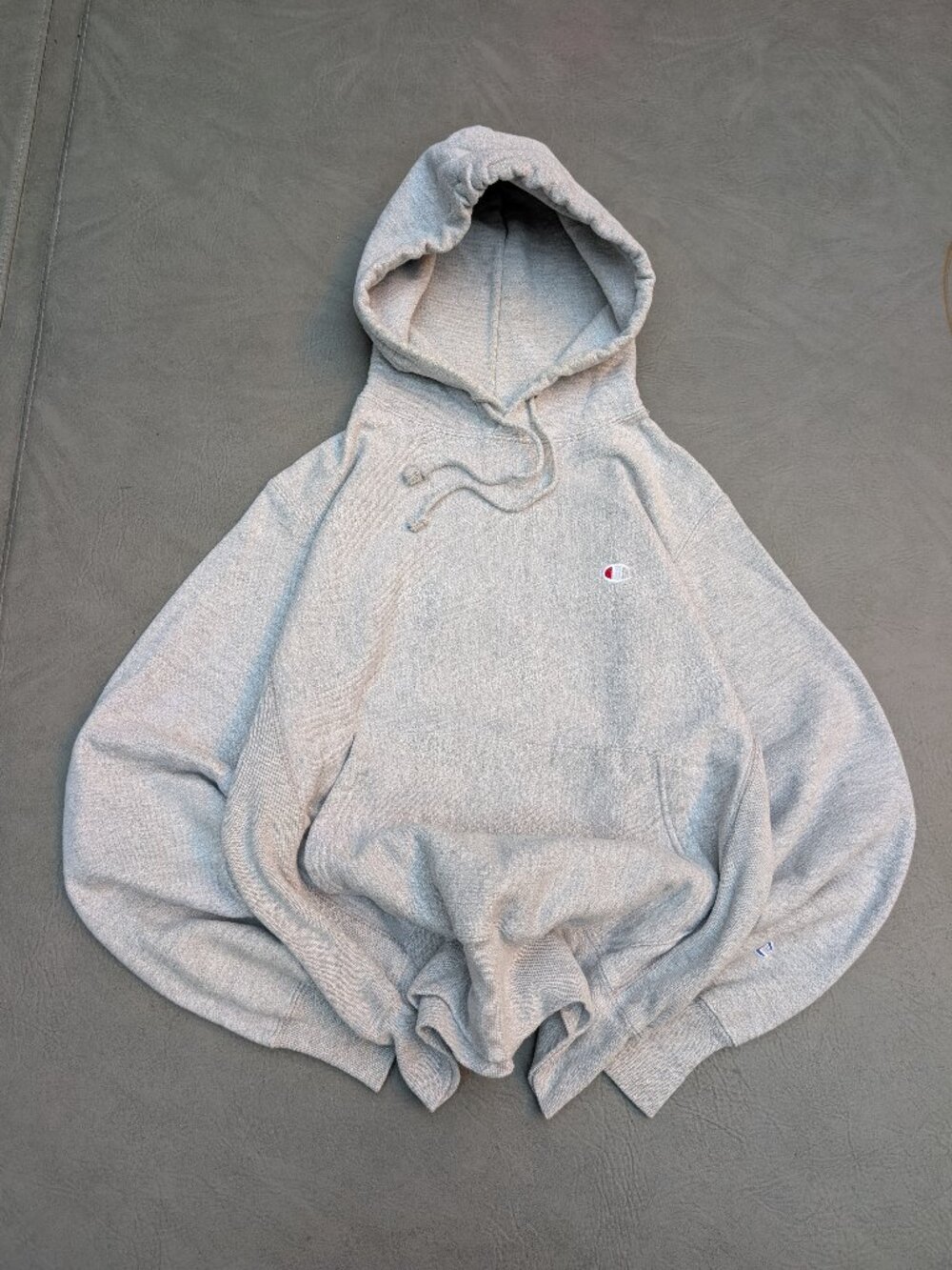Grey Champion Reverse Weave Fleece Retro Mens S Sleeve Logo